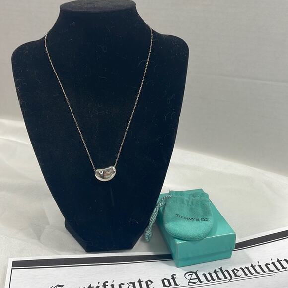 Tiffany & Co. Jewelry - Authentic TIFFANY & Co. Large bean sterling silver necklace with box and COA